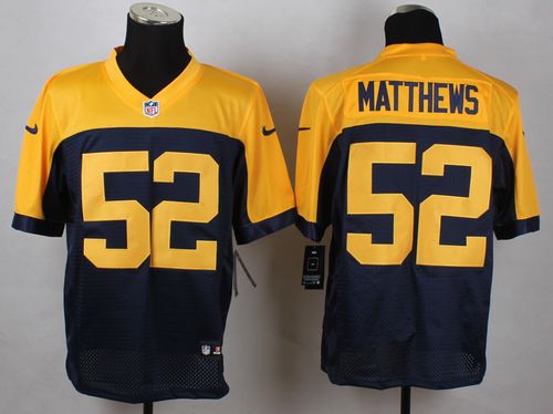 Nike Packers #52 Clay Matthews Navy Blue Alternate Men's Stitched NFL New Elite Jersey